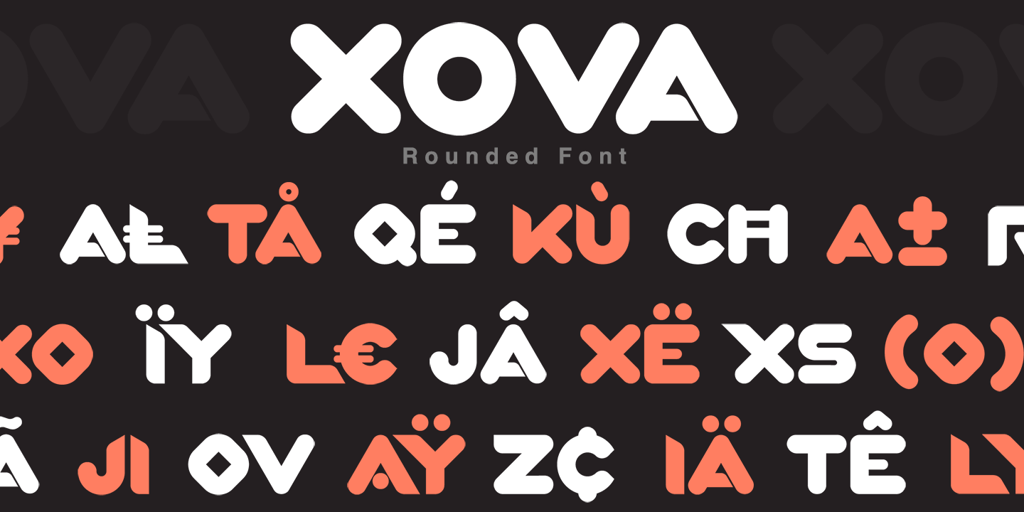 Пример шрифта Xova Rounded #5